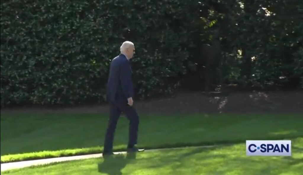 Biden Shuffles Back Into White House from Beach Vacation as Iran Attacks Israel
